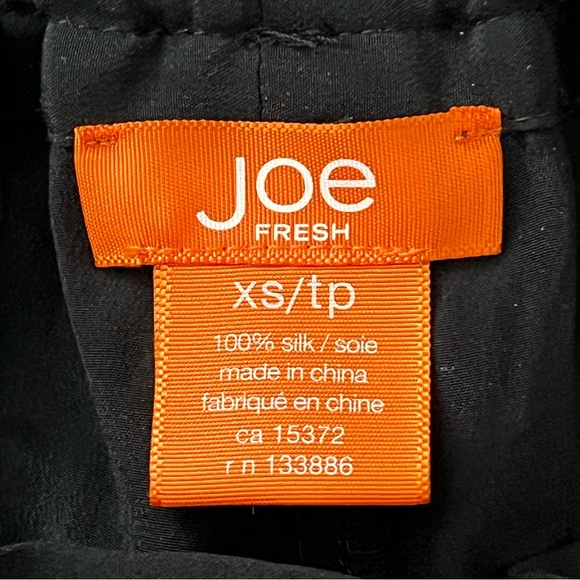 Joe Fresh Black Silk Wide Leg Palazzo Lounge Pants XS Minimalist - Picture 7 of 7